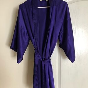 Victoria’s Secret satiny robe.